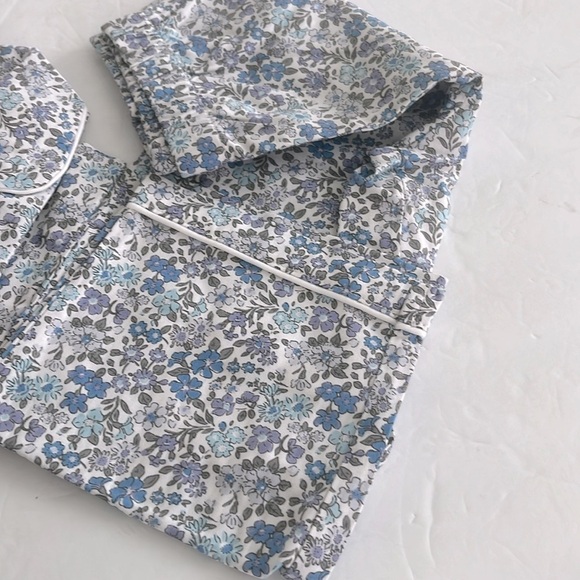 PETITE PLUME Fleur D’Azur Kids Chemical Free Flame Resistant Pajama Set Size 5 - Picture 5 of 7